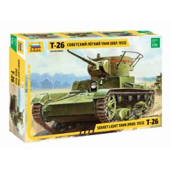 Zvezda Soviet T-26 Tank 1:35 makett harcjármű (3538)