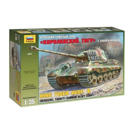 Zvezda King Tiger Ausf. B /Henschel Turret/ German Heavy Tank 1:35 makett harcjármű (3601)