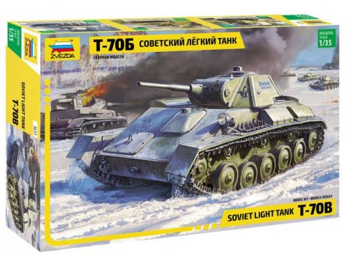 Zvezda Soviet tank T-70 1:35 makett harcjármű (3631)