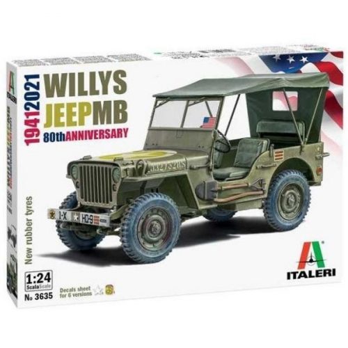 Italeri: Jeep Willys MB terepjáró makett, 1:24 3635s