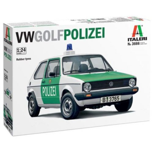 Italeri: VW Golf Polizei autó makett, 1:24 3666S