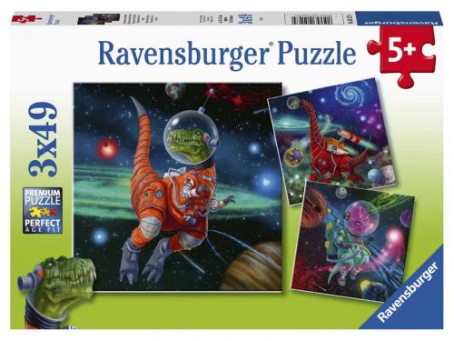 Ravensburger: Puzzle 3x49 db - Galaktikus dinoszauruszok