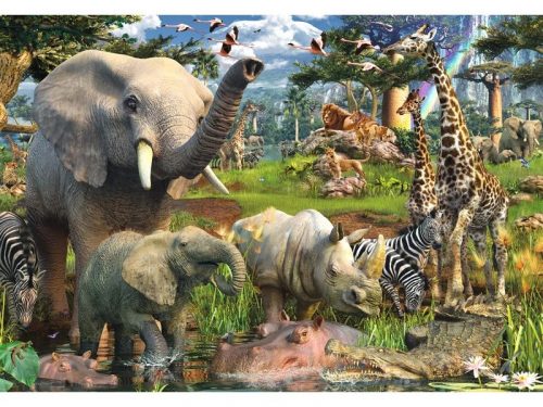 Ravensburger: Puzzle 18000 db - Az itatónál