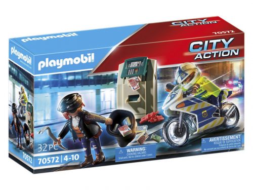 Playmobil Rendőrségi motor: Pénztolvaj 70572