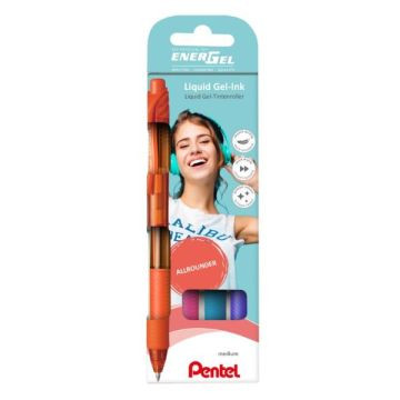 Pentel: EnerGelX zseléstoll - 4 db-os szett, divatszínek