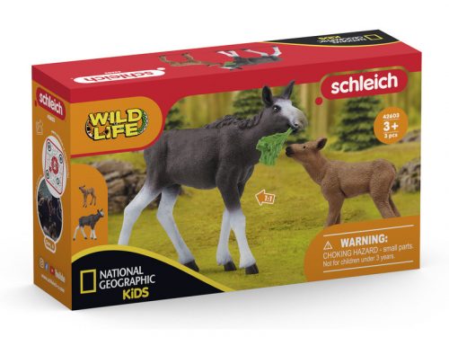 Schleich jávorszarvas borjúval (natgeo)