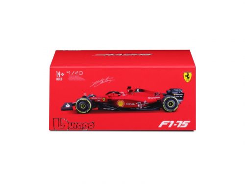 Bburago - 1/43 Ferrari versenyautó - F1-75(sisakkal) 42530