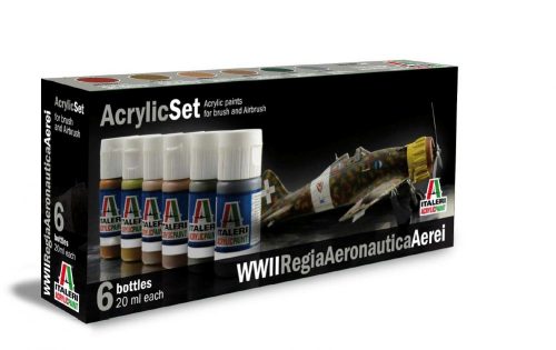 Italeri Acrylic szett: WWII AEREI REGIA AERONAUTICA (437AP) festék