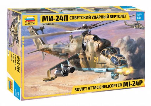 Zvezda MIL Mi-24P Russ.Attack Helicopter 1:48 makett helikopter (4812)