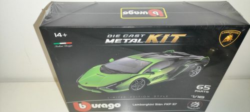 Lamborghini Sian FKP 37 year 2019 zöld / fekete 1:18 Bburago összeszerelhető