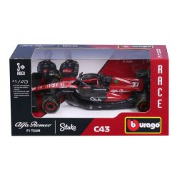   Bburago 1 /43 F1 versenyautó - Alfa Romeo Stake C43 #77 (Valtteri Bottas)