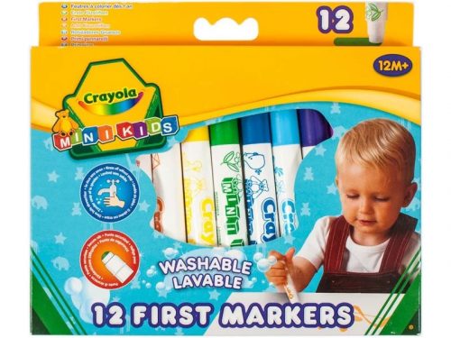 Crayola: Mini Kids tompa hegyű filctoll 12 darabos készlet