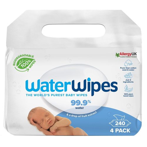 WaterWipes bio baba nedves törlőkendő 4x60 lap