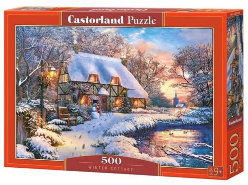 Castorland 500 db-os puzzle - Téli házikó (B-53278)