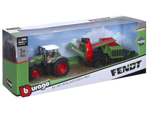 Bburago 10 cm traktor - Fendt 1050 Vario kultivátor 53404