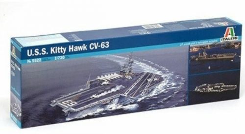 Italeri Italeri: U. S. S. Kitty Hawk CV-63 repülőgép hordozó makett, 1: 720 (5522s)