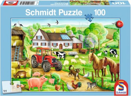 Schmidt Spiele Merry Farmyard - Élet a farmon 100 db-os (56003)