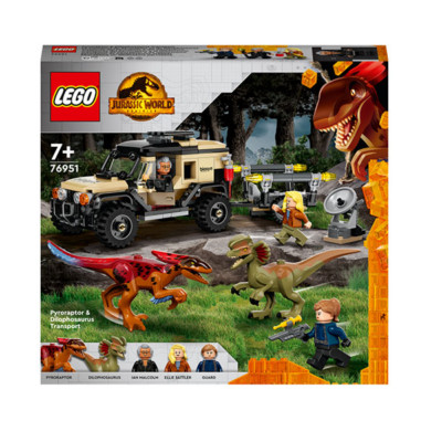 LEGO Jurassic World 76951 Pyroraptor és Dilophosaurus szállítás