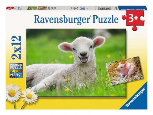 Ravensburger Puzzle 2x12 db - Állatok a farmon (5718)