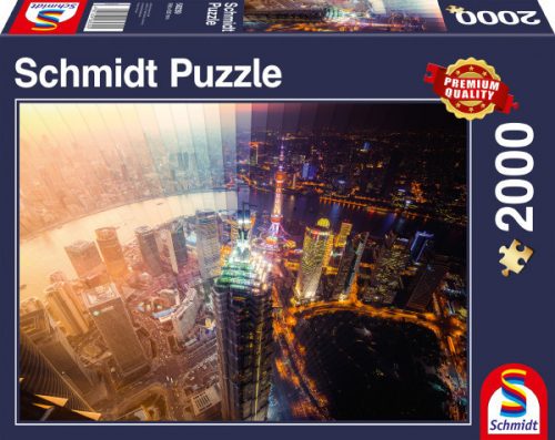 Schmidt puzzle Day and Night, Time slice, 2000 db (58239) Tag und Nacht, Zeitscheibe