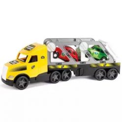   Wader: Magic Truck Action retro autószállító kamion kisautókkal - 79 cm