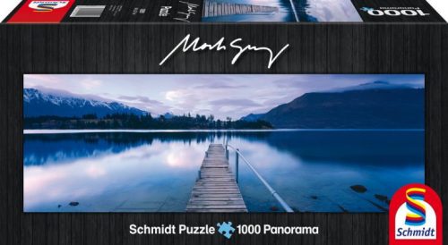 Schmidt Puzzle Lake Wakatipu, New Zealand, 1000 db (59291) Panoramapuzzle puzzleragasztóval