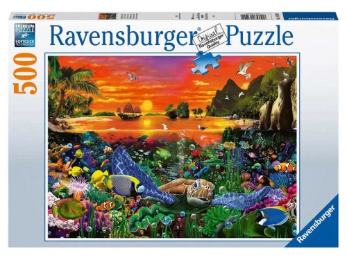 Ravensburger Puzzle 500 db Teknős a korallzátonyon