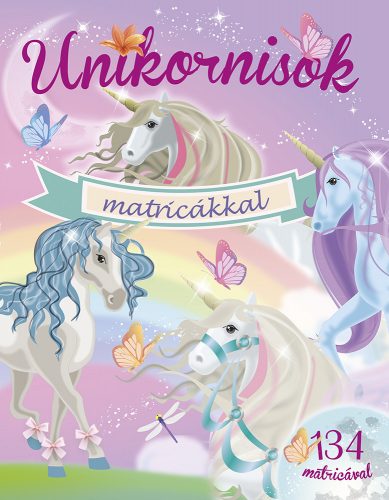 Unikornisok matricákkal - Lila