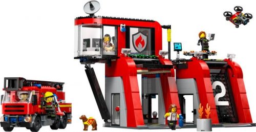 LEGO® City - Tűzoltóállomás és tűzoltóautó (60414)