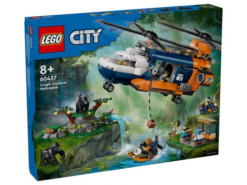 LEGO City 60437 Dzsungelkutató helikopter a bázison