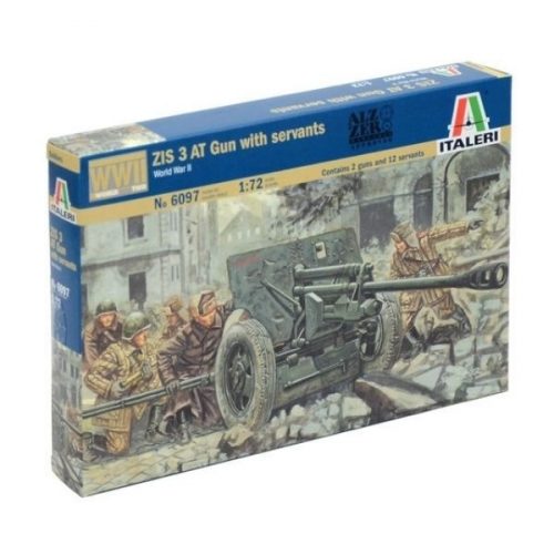 Italeri: II. világháborús szovjet Zis 3 páncéltörő ágyú katonákkal, 1:72 6097s