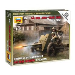 Zvezda Soviet 45 mm Anti-Tank Gun with Crew 1:72 (6112)