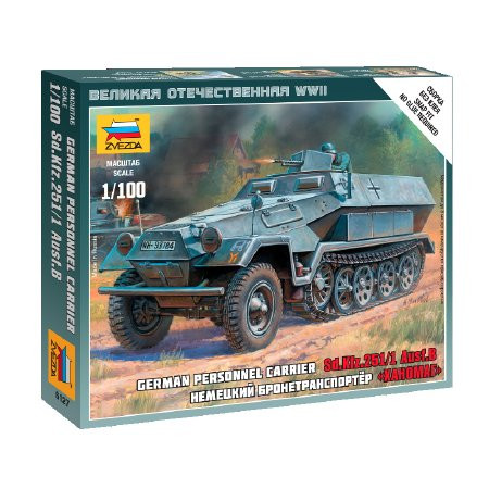 Zvezda German Personnel Carrier Sd.Kfz.251/1 Ausf.B 1:100 (6127)