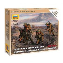 Zvezda British Mortar w/crew /1939-42/ 1:72 (6168)