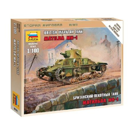 Zvezda British Light Tank 'Matilda' MK1 1:100 (6191)