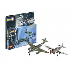   Revell Combat Set Me262 & P-51B 1:72 makett készlet festékkel és kiegészítőkkel (63711)