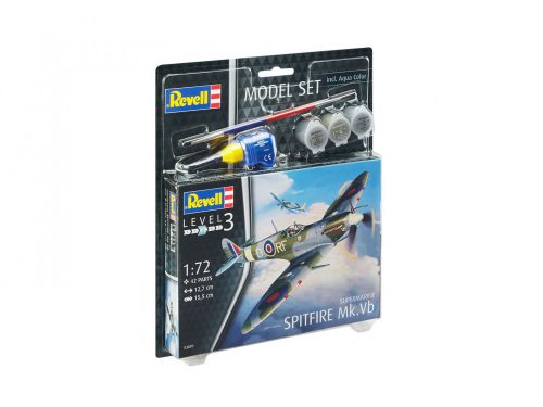 Revell Spitfire Mk. Vb 1:72 makett készlet festékkel és kiegészítőkkel (63897)