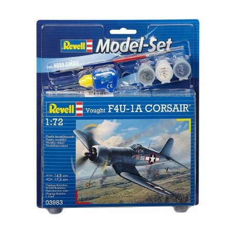 Revell Vought F4U-1D Corsair makett 1:72 makett készlet festékkel és kiegészítőkkel (63983)