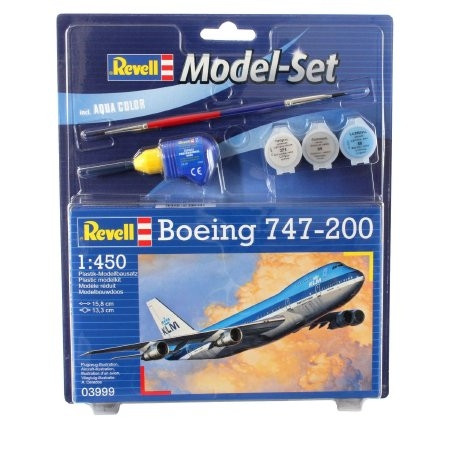 Revell Boeing 747-200 1:450 makett készlet festékkel és kiegészítőkkel (63999)