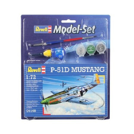 Revell P-51D Mustang 1:72 makett készlet festékkel és kiegészítőkkel (64148)