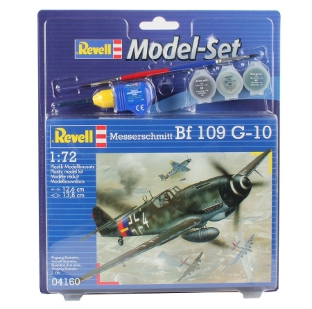 Revell Messerschmitt Bf 109 G-10 makett 1:72 makett készlet festékkel és kiegészítőkkel (64160)