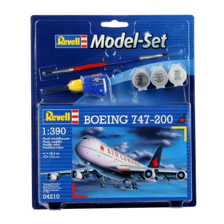 Revell Boeing 747-200 1:390 makett készlet festékkel, ragasztóval (64210)