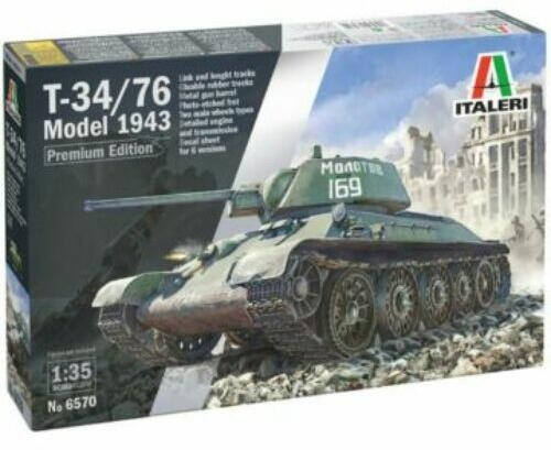 Italeri: T-34/76 Mod. 1943 prémium harckocsi makett, 1: 35 (6570s)