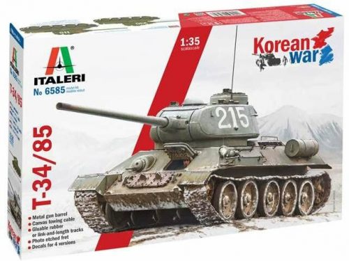 Italeri: T-34/85 harckocsi makett, 1: 35 (6585s)