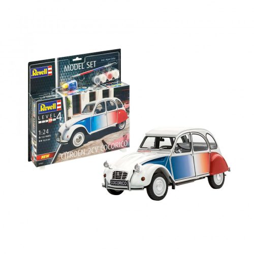 Revell Citroen 2 CV Coccorico 1:24 makett készlet festékkel és kiegészítőkkel (67653)