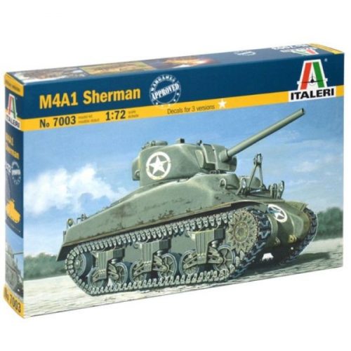 Italeri: M4A1 Sherman harckocsi makett, 1:72 7003s