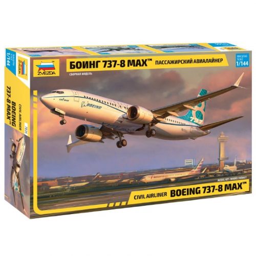 Zvezda Boeing 737-8 MAX makett 1:144 makett repülő (7026)