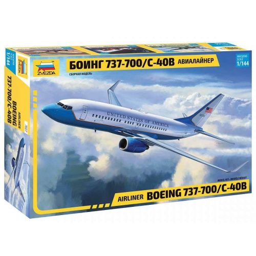 Zvezda Boeing 737-700/C-40B 1:144 makett repülő (7027)