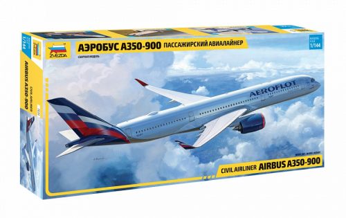 Zvezda Airbus A350-900 1:144 makett repülő (7039)