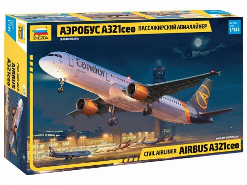 Zvezda Airbus A321 CEO 1:144 makett repülő (7040)